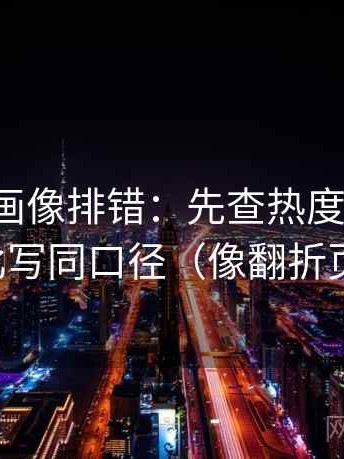 香蕉漫画像排错：先查热度放大吗，再把对比写同口径（像翻折页说明书）