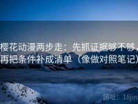 樱花动漫两步走：先抓证据够不够，再把条件补成清单（像做对照笔记）