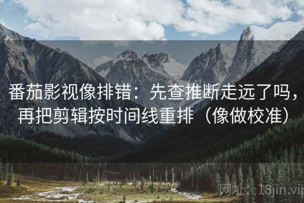 番茄影视像排错：先查推断走远了吗，再把剪辑按时间线重排（像做校准）