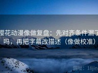 樱花动漫像做复盘：先对齐条件漏了吗，再把字幕改描述（像做校准）