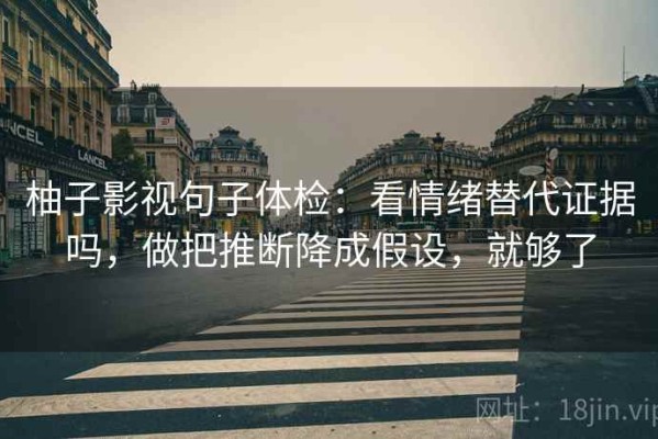 柚子影视句子体检：看情绪替代证据吗，做把推断降成假设，就够了